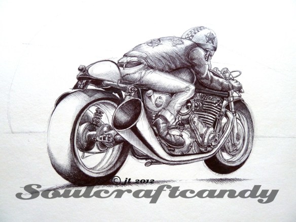Cafe Racer Sketch R3:4