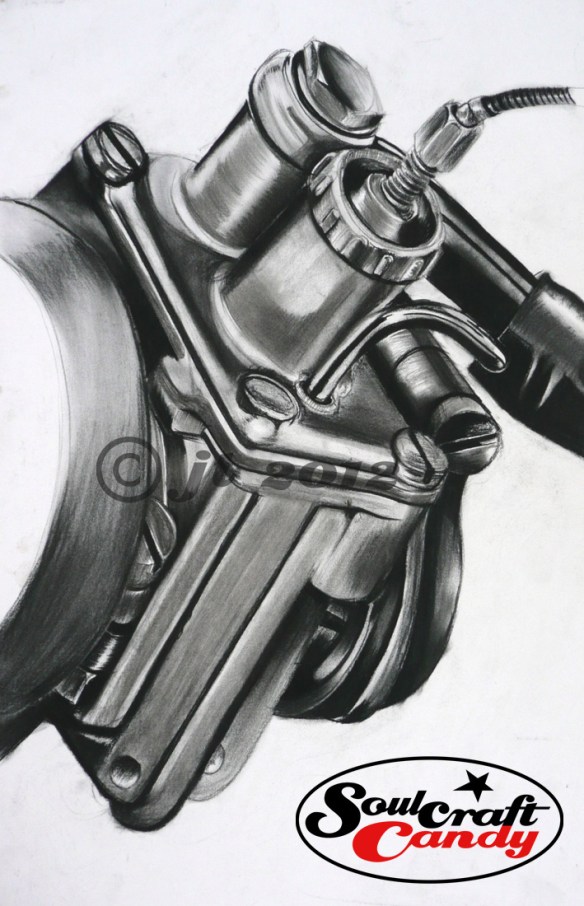 Cyclomotor carburettor.