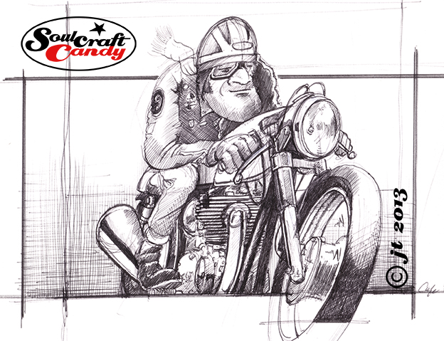 Cafe Racer sketch ©Soulcraftcandy 2013
