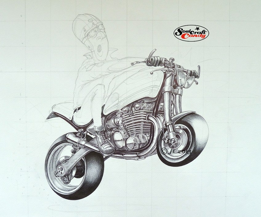 Biro drawing by Jon Tremlett for soulcraftcandy 2013.
