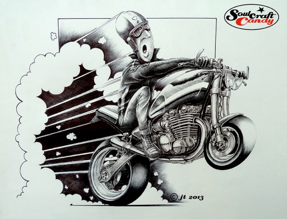 The Bull, biro on drawing paper by Jon Tremlett 2013